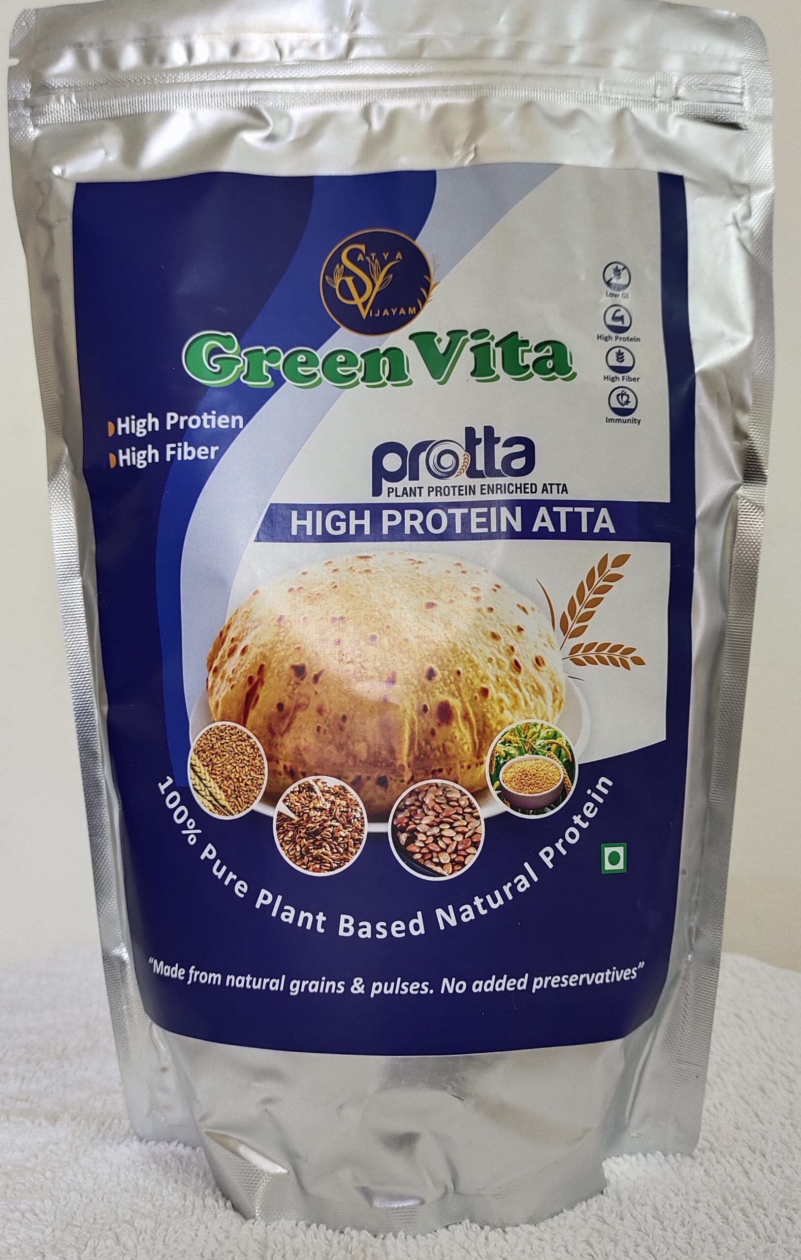 SV GreenVita Protein Atta – High Protein Healthy Rotis